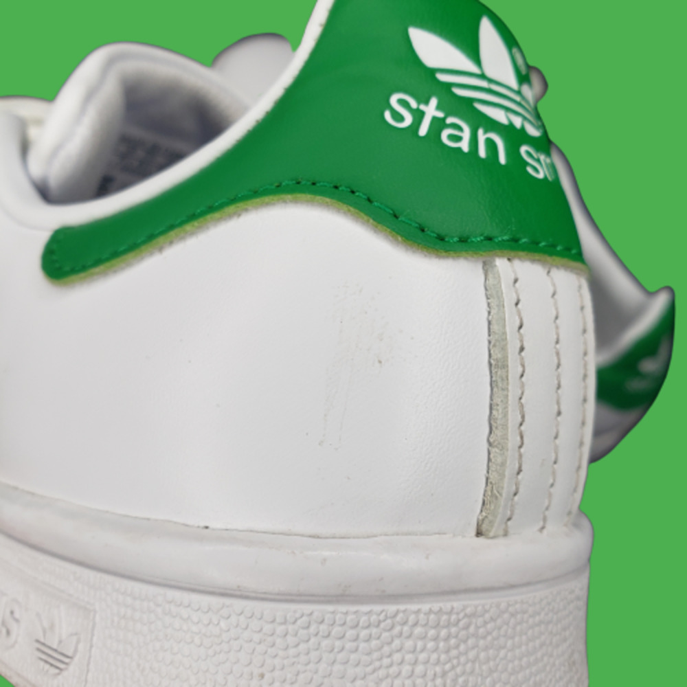 SOLD Woman's Adidas Endorsed by Stan Smith Cloud White & Green Shoes Sz 9 - Picture 11 of 12